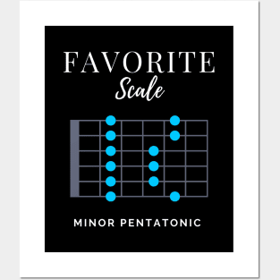 Favorite Scale Minor Pentatonic Dark Theme Posters and Art